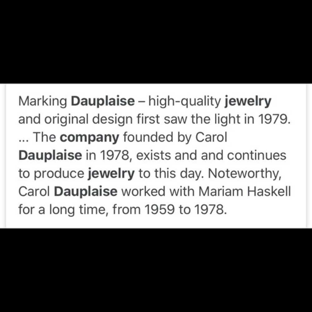Vintage Dauplaise silver earrings